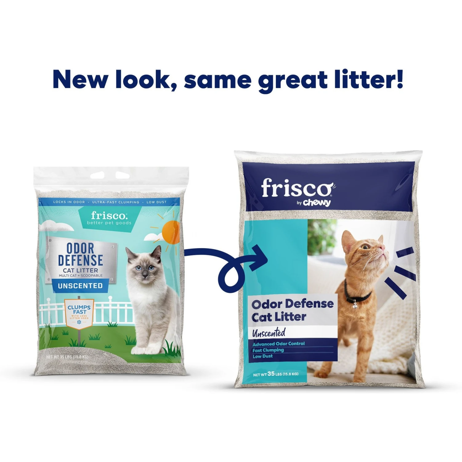 Frisco Unscented Clumping Clay Cat Litter, 35-lb Bag - Image 2