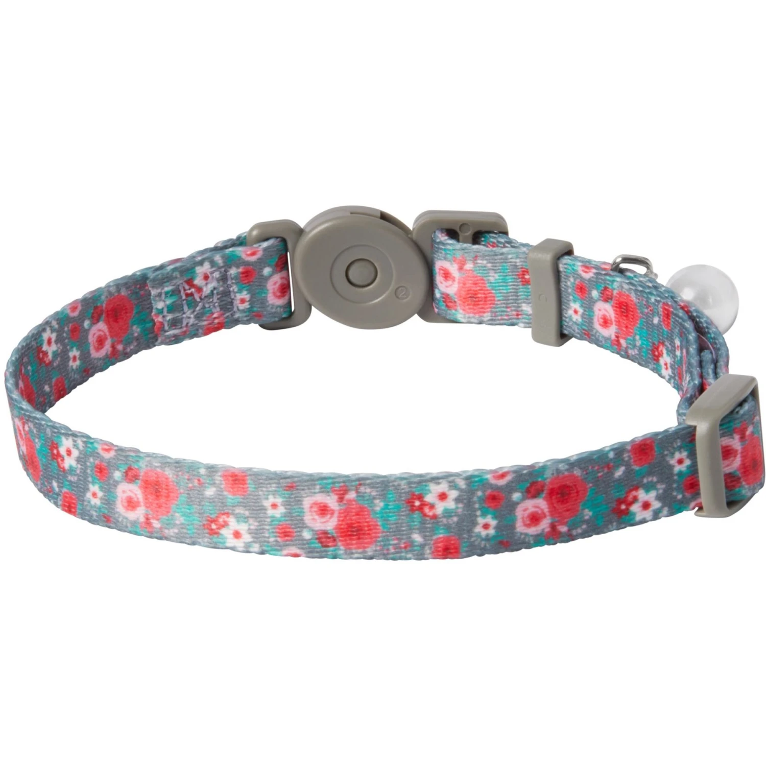Frisco Rose Polyester Breakaway Cat Collar With Bell - Image 2