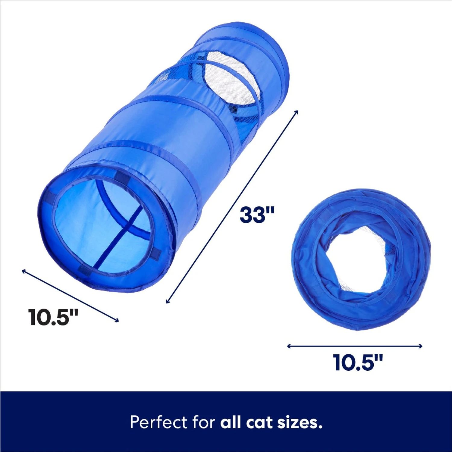 Frisco Foldable Play Tunnel With Mesh Cat Toy - Image 2