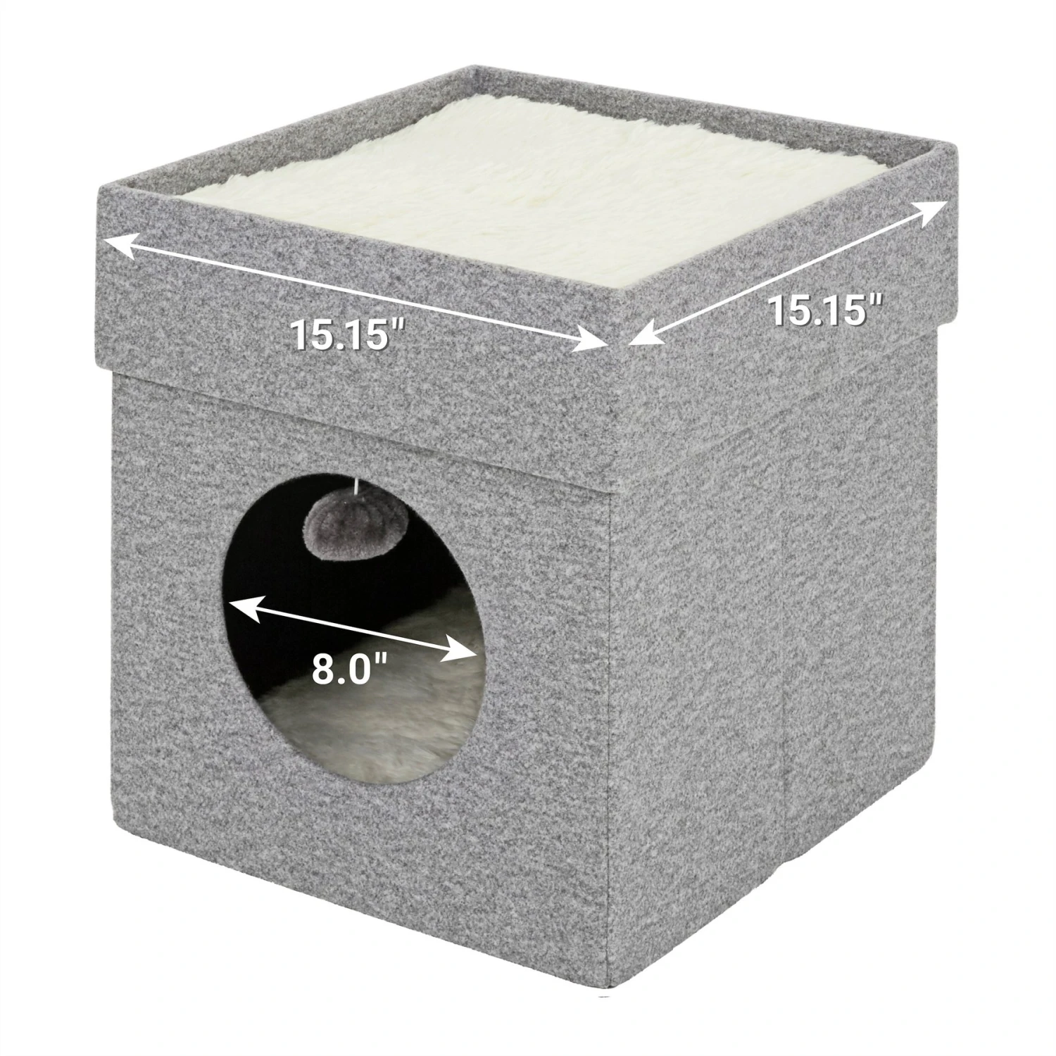 Frisco Single Cube Stackable And Collapsible Cat Condo - Image 2