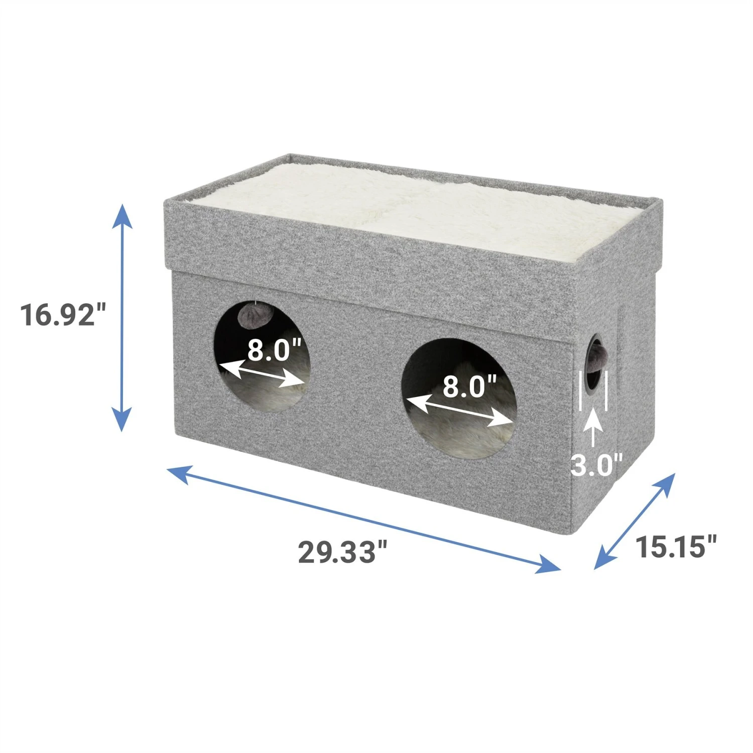 Frisco Double Cube Stackable And Collapsible Cat Condo - Image 2