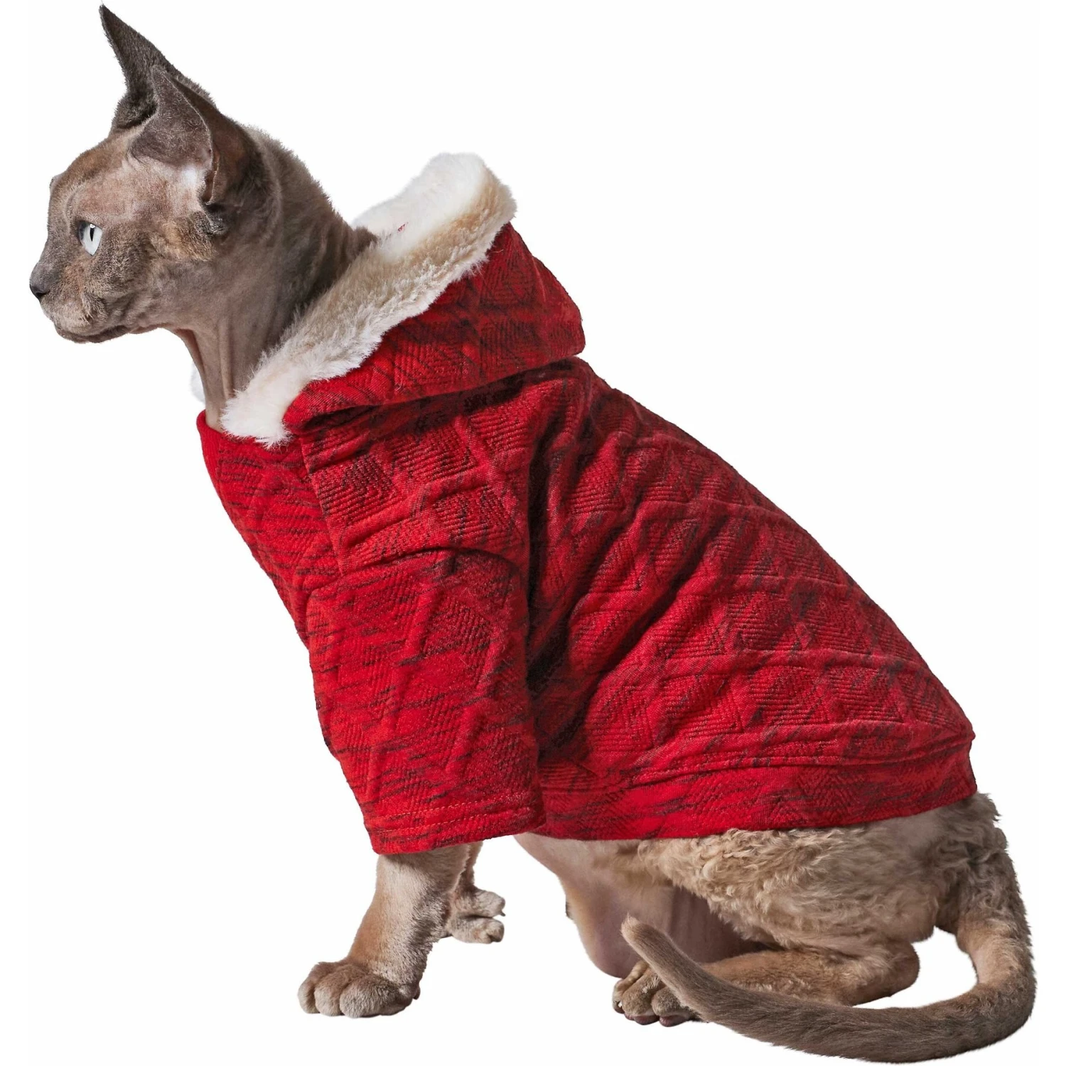 Frisco Textured Knit Dog & Cat Hoodie - Image 4