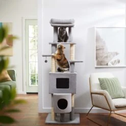 Frisco 71-in Faux Fur Cat Tree & Condo