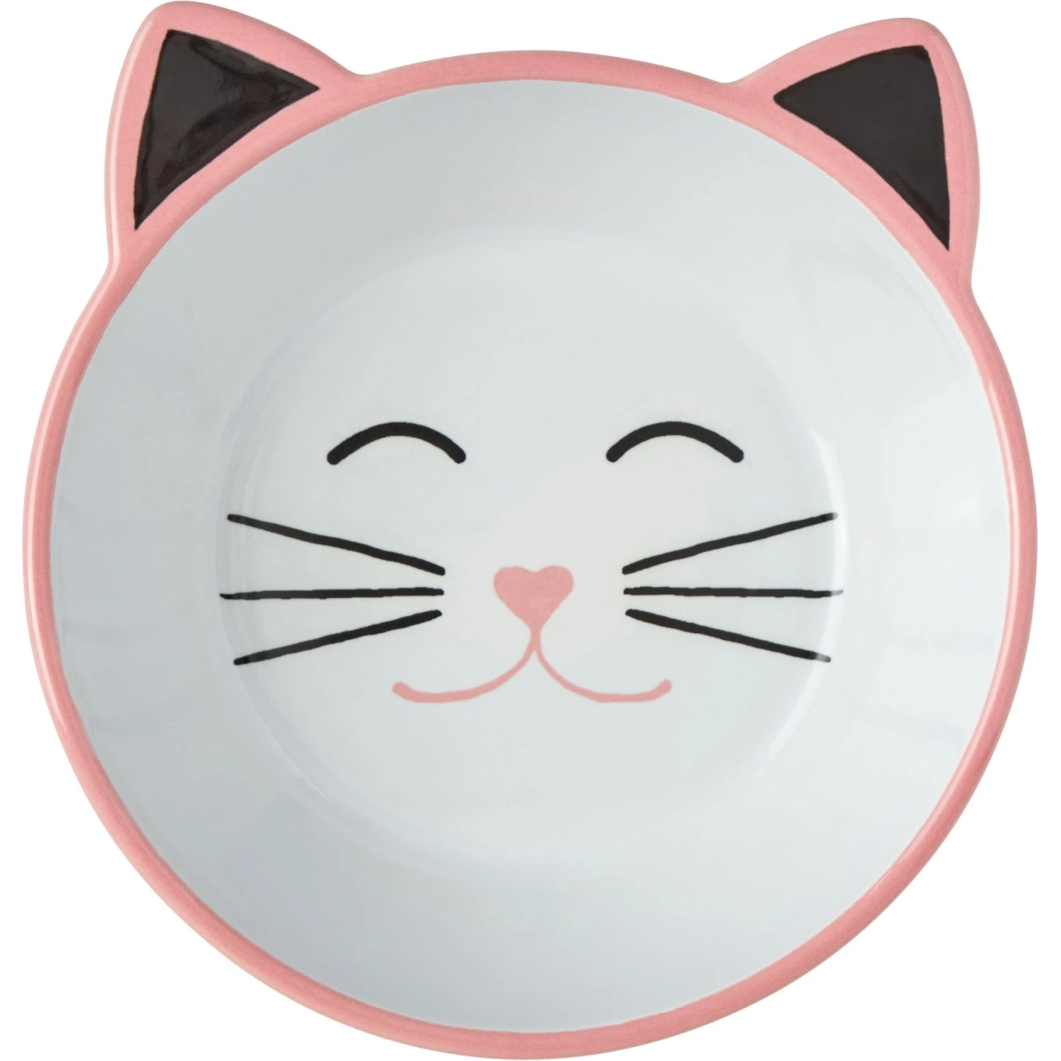 Frisco Cat Face Non-skid Ceramic Cat Bowl, Pink