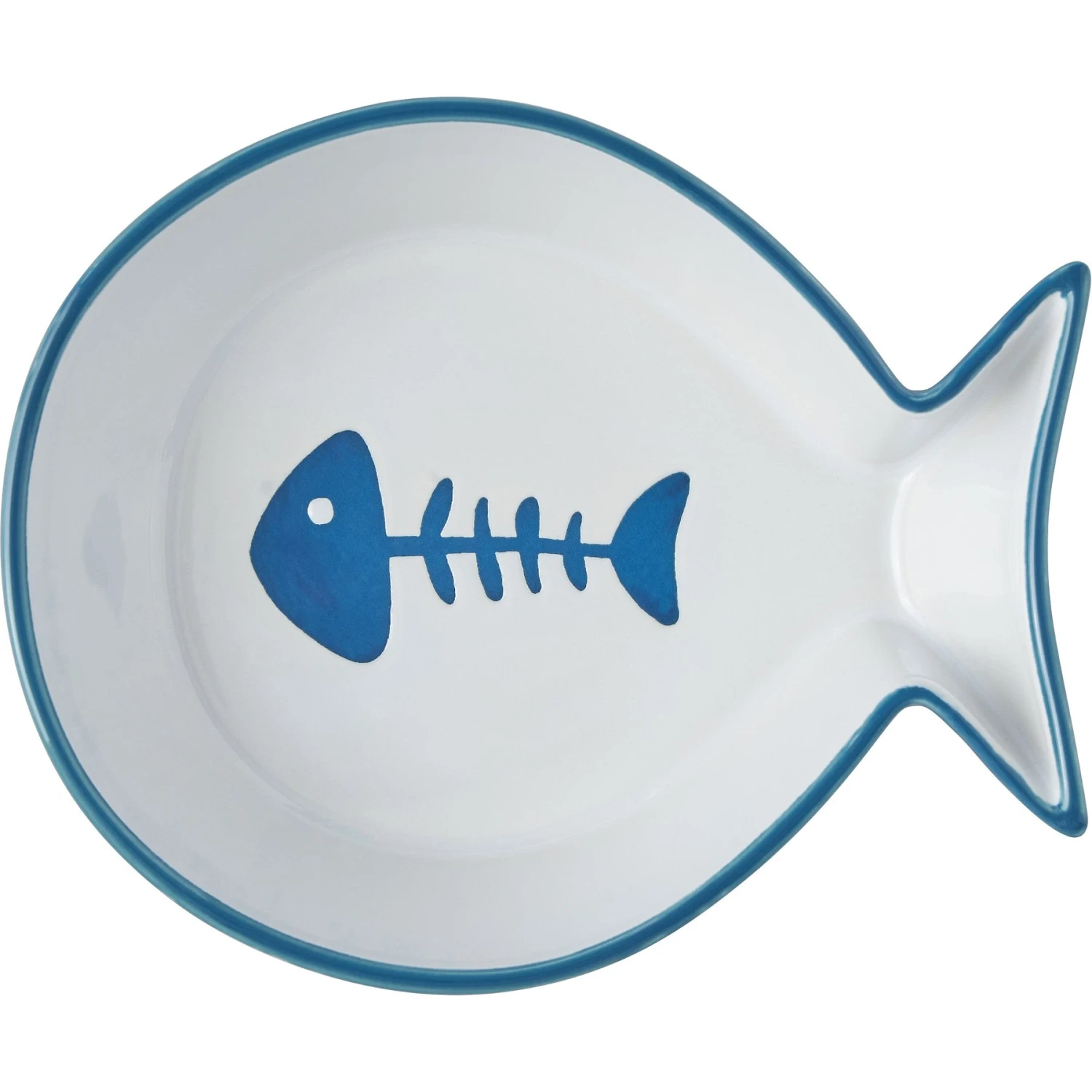 Frisco Fish Shaped Non-skid Ceramic Cat Bowl - Image 4