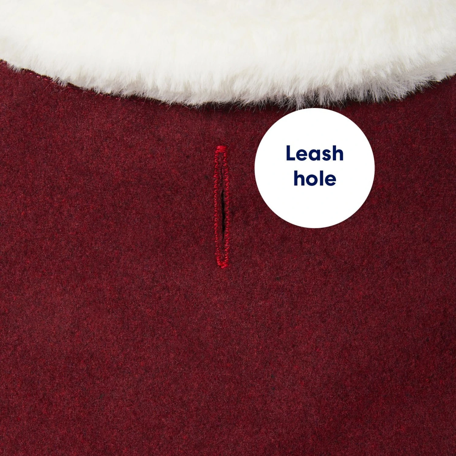 Frisco Mediumweight Pom Pom Bow Dog & Cat Peacoat Dress, Red - Image 6