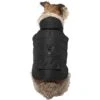 Frisco Mid-Heavyweight Cinching Insulated Dog & Cat Parka, Black/Red Plaid