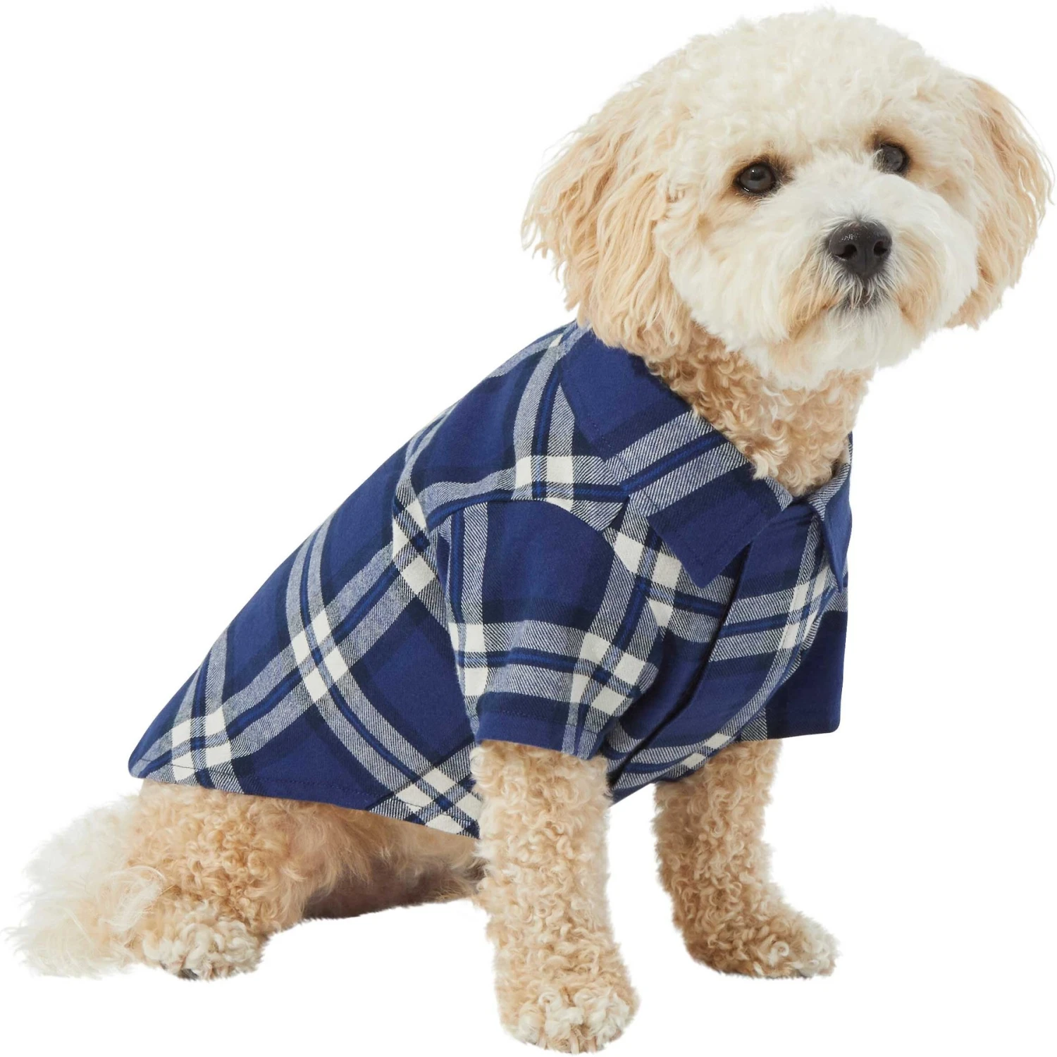 Frisco Navy Plaid Dog & Cat Flannel Shirt - Image 3