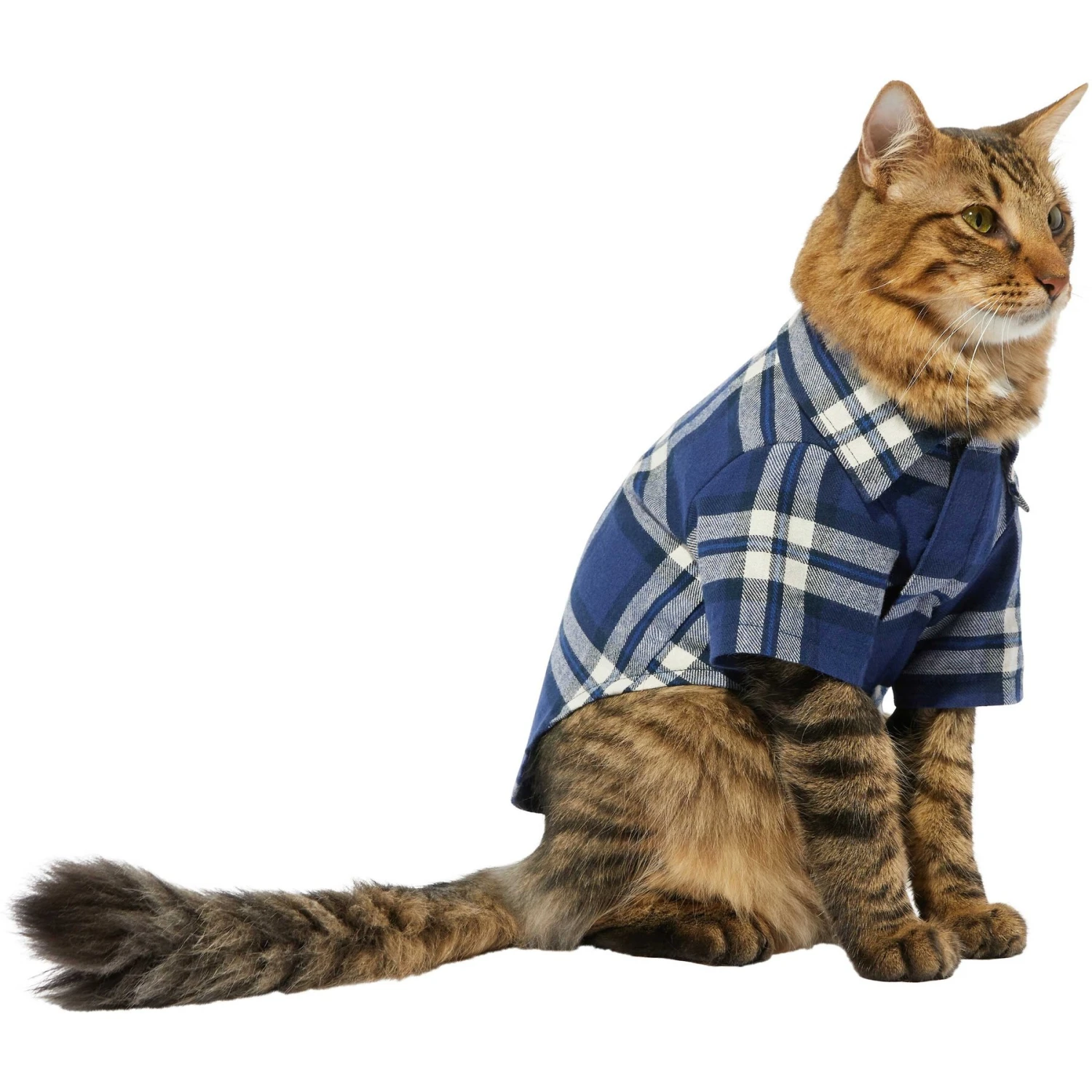 Frisco Navy Plaid Dog & Cat Flannel Shirt - Image 4