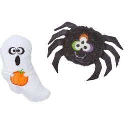 Frisco Halloween Spider & Ghost Plush Cat Toy With Catnip, 2 Count