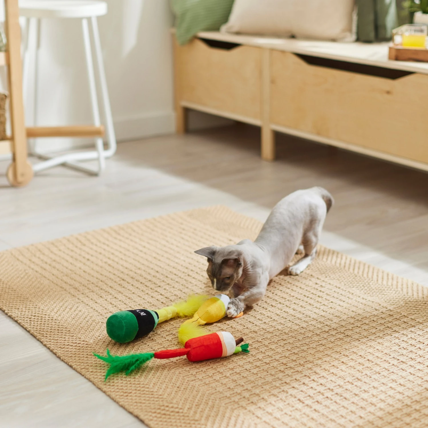 Frisco Brunch Bottomless Mimosas Plush Cat Toy With Catnip, 3 Count - Image 3