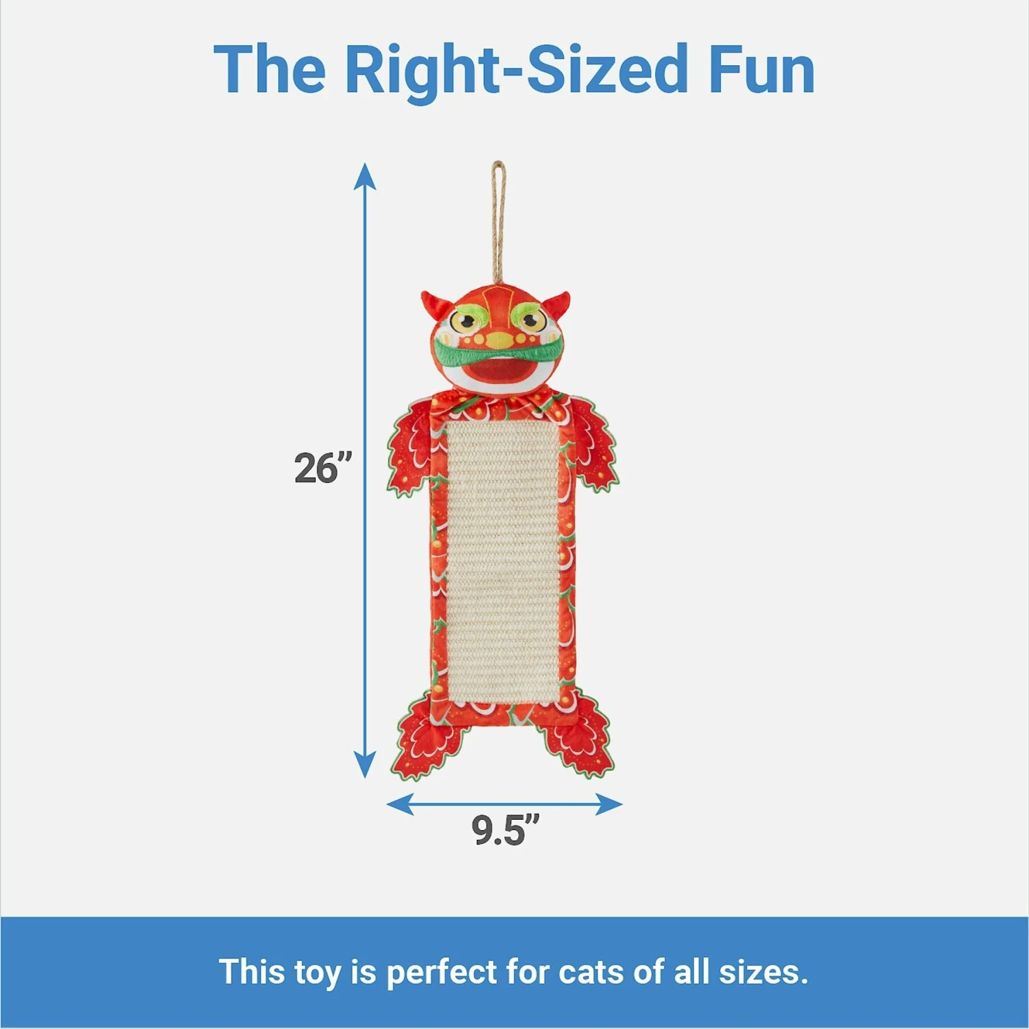 Frisco Lunar New Year Dragon Scratcher Cat Toy - Image 2