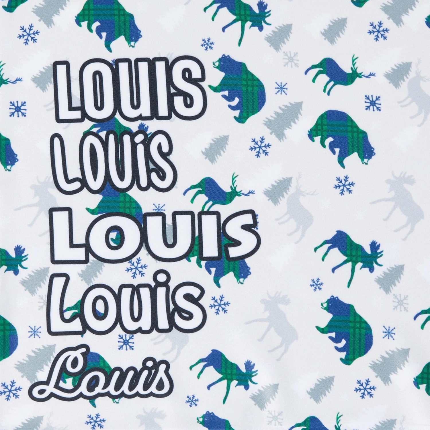 Frisco Buffalo Plaid Winter Animals Personalized Dog & Cat Bandana - Image 5