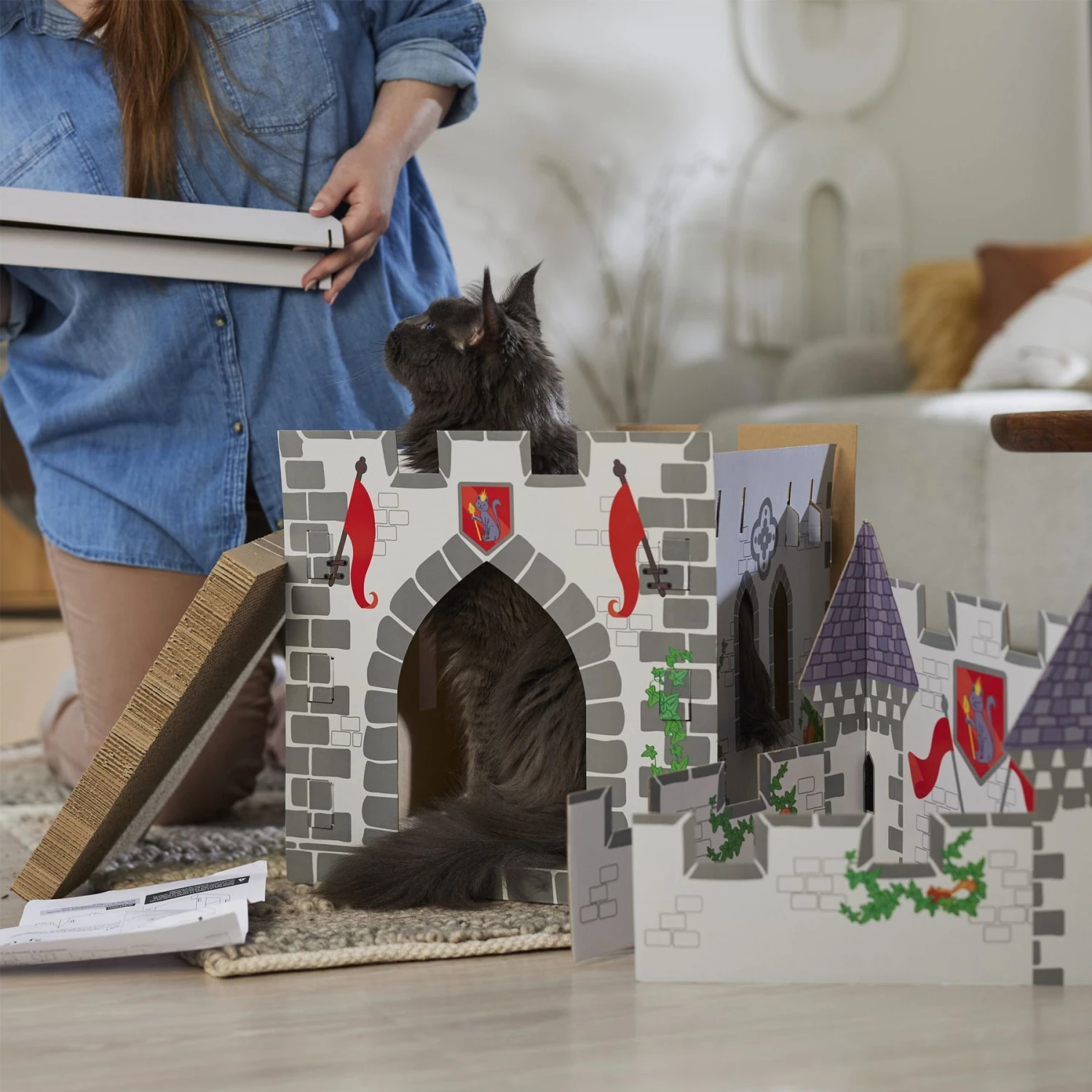 Frisco Castle Cardboard Cat House, 2-Story - Image 4