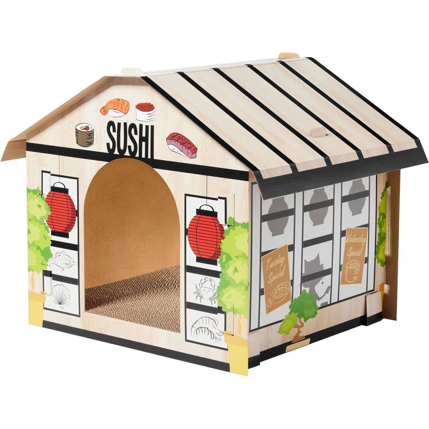 Frisco Sushi Shop Cardboard Cat House