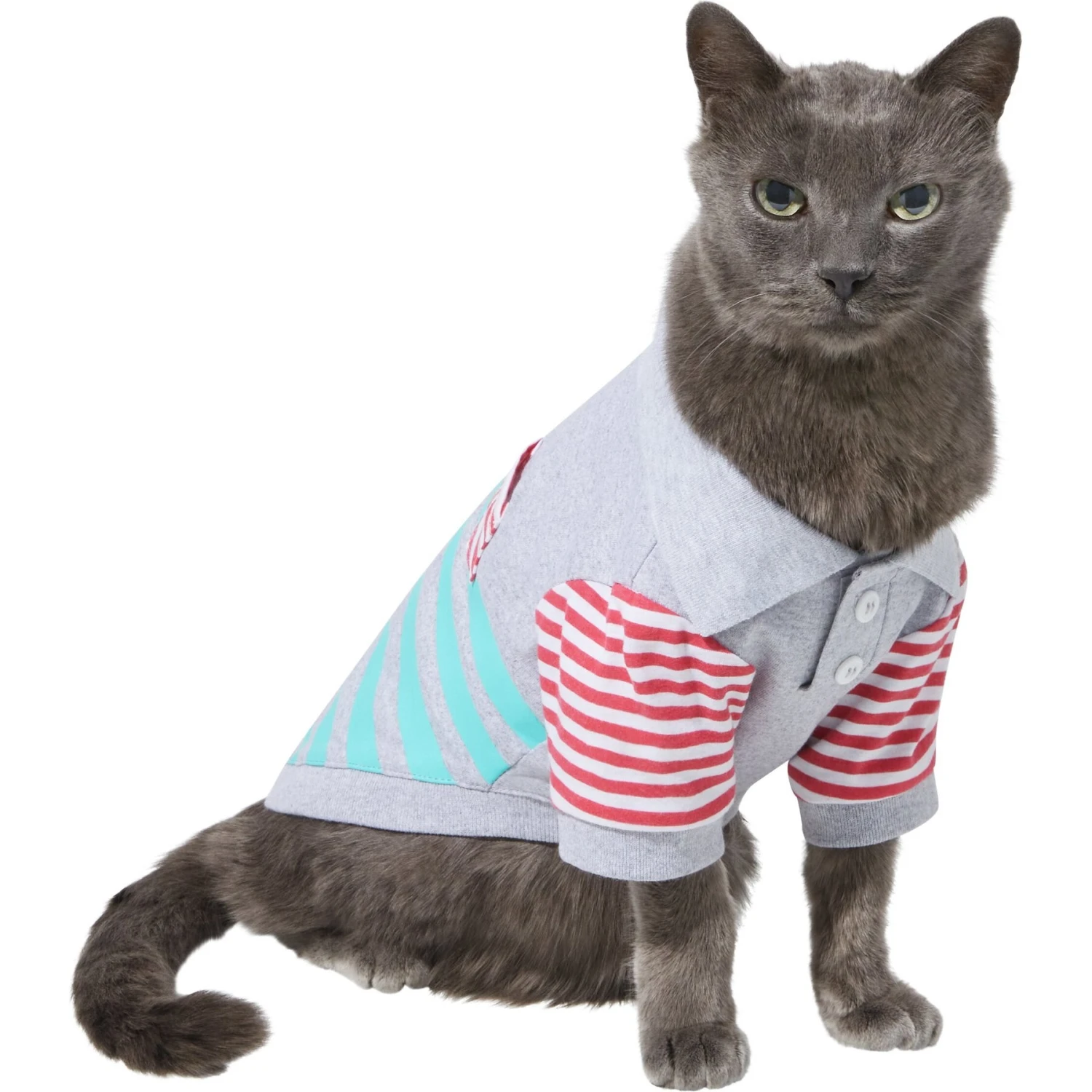 Frisco Striped Polo Dog & Cat Shirt - Image 3