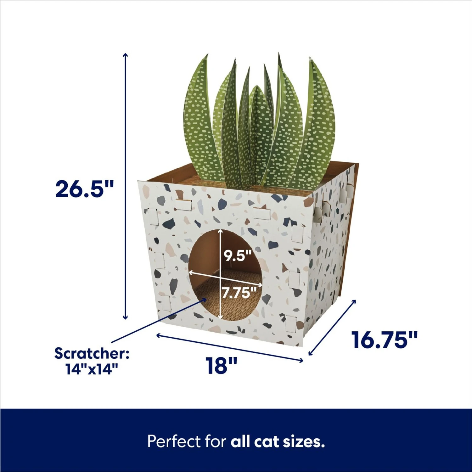 Frisco Potted Succulent Cardboard Cat House - Image 2