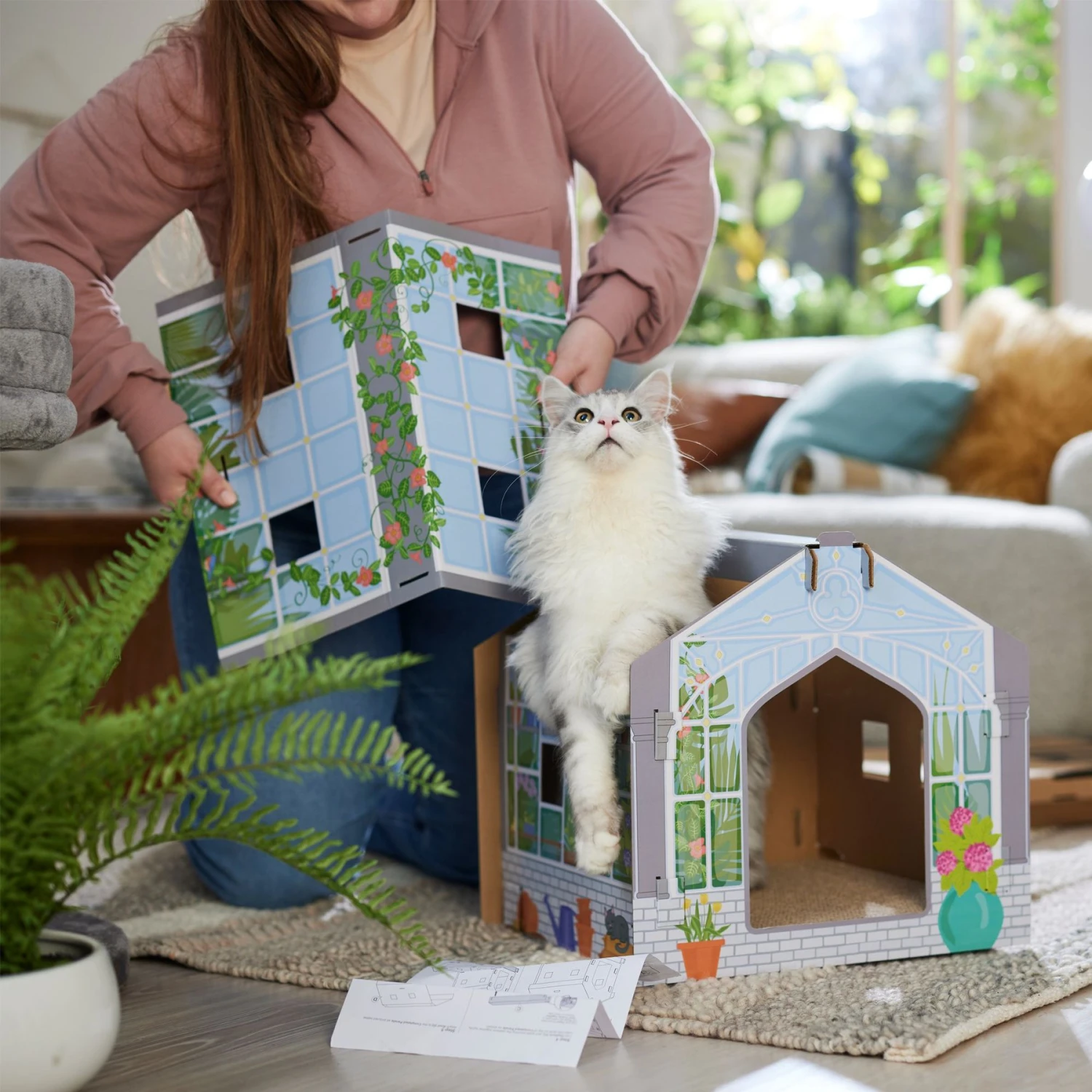 Frisco Greenhouse Cardboard Cat House - Image 4