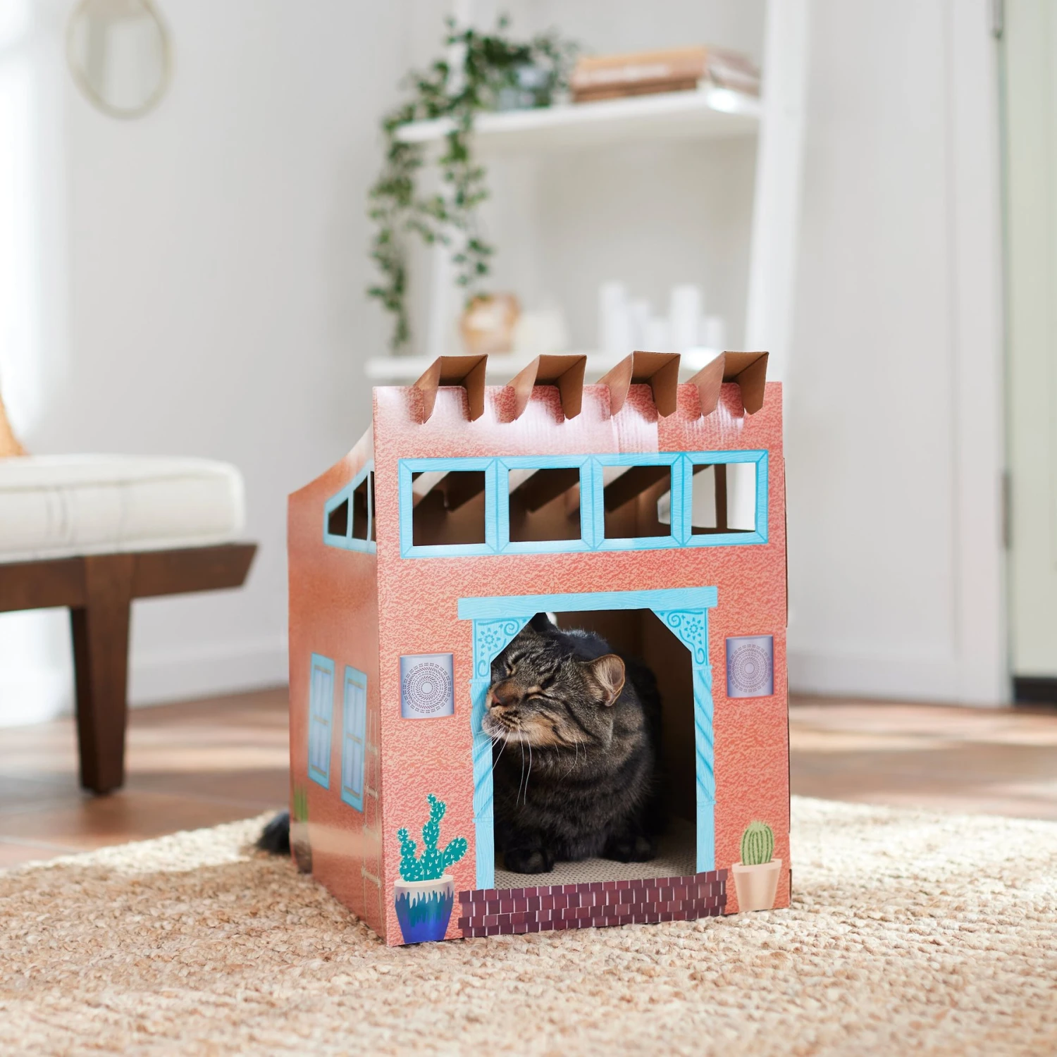 Frisco Southwestern House Cardboard Cat House - Image 4
