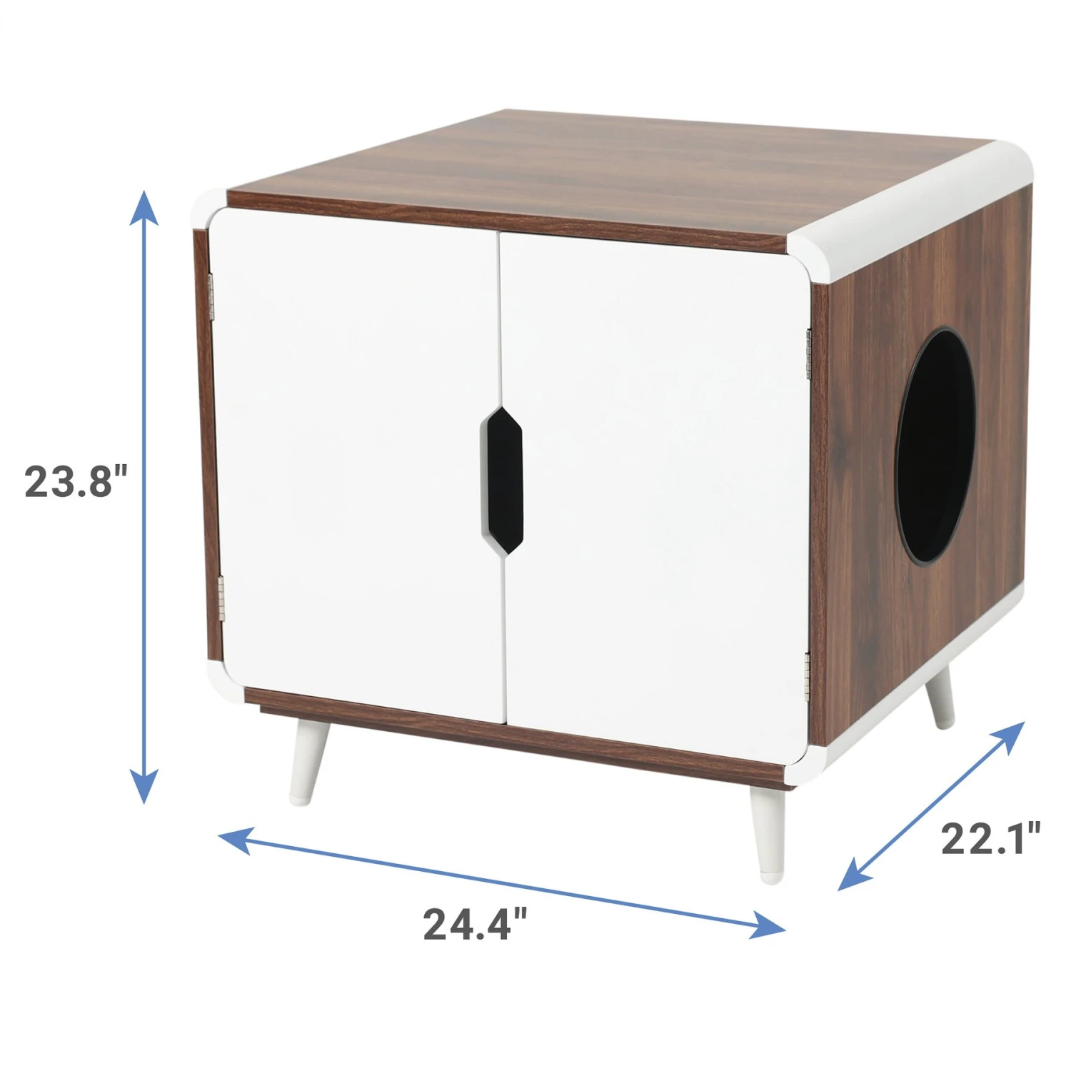 Frisco Mid-Century Modern Side Table Cat Litter Box Cover - Image 3