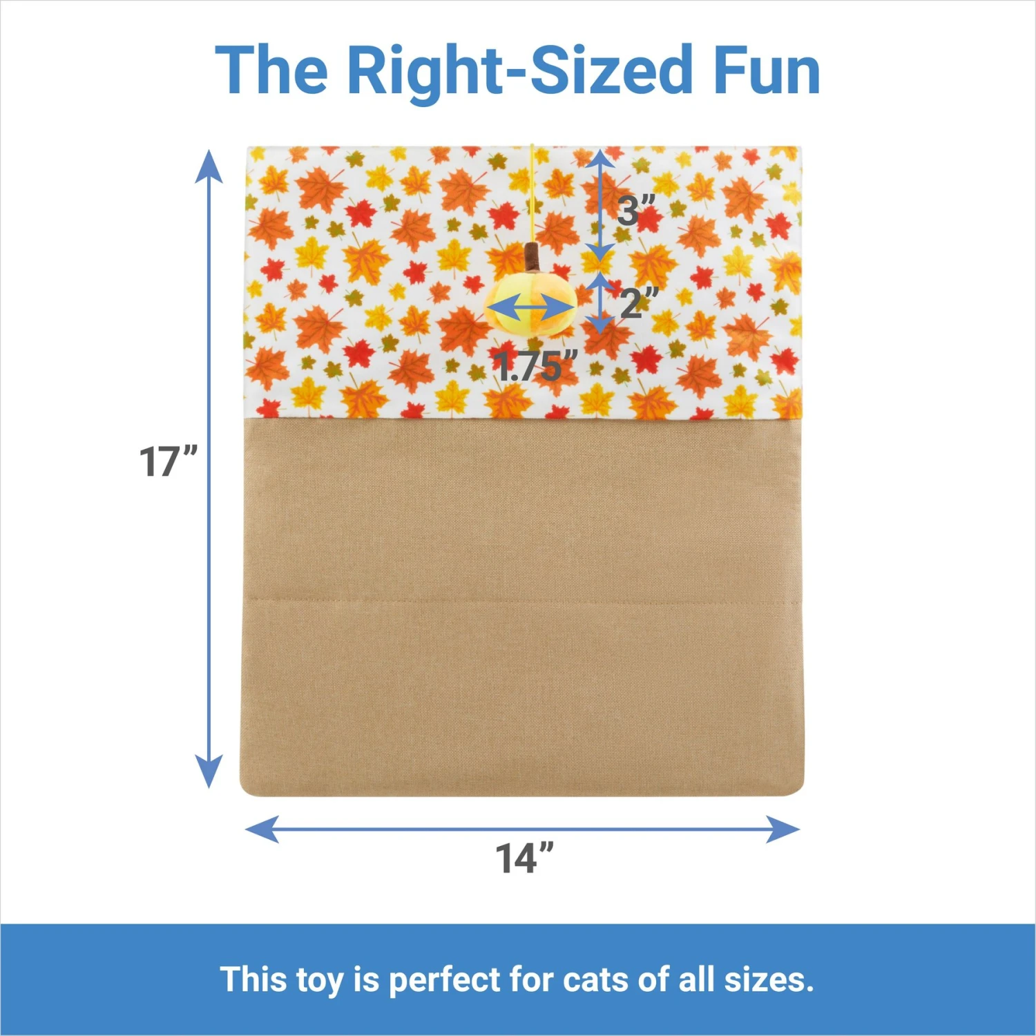 Frisco Fall Leaf Cat Sack Cat Toy With Catnip - Image 2