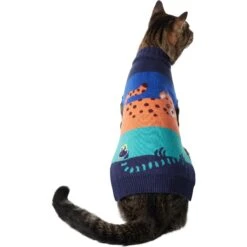 Frisco Anaconda Cheetah Colorblock Dog & Cat Sweater