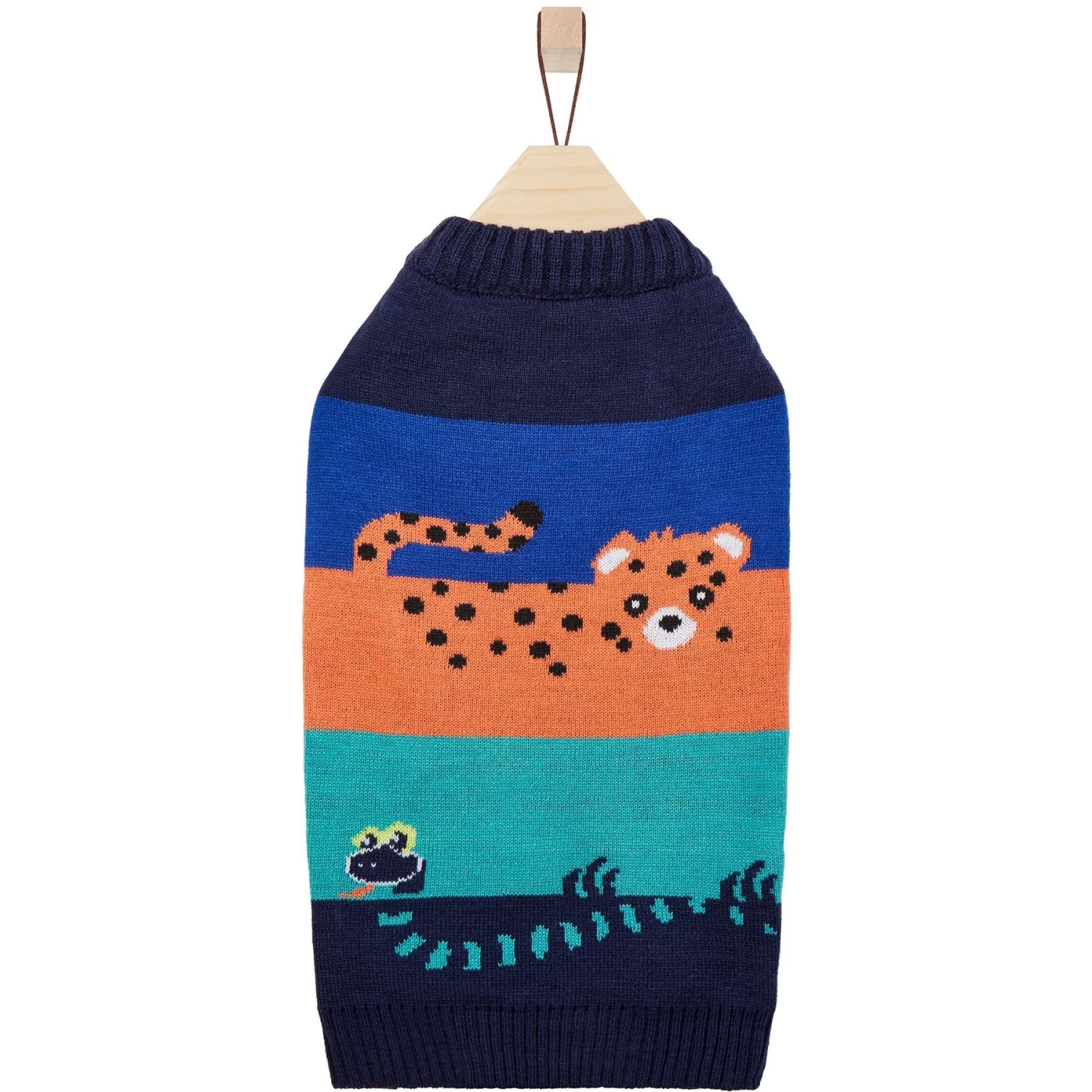 Frisco Anaconda Cheetah Colorblock Dog & Cat Sweater - Image 4