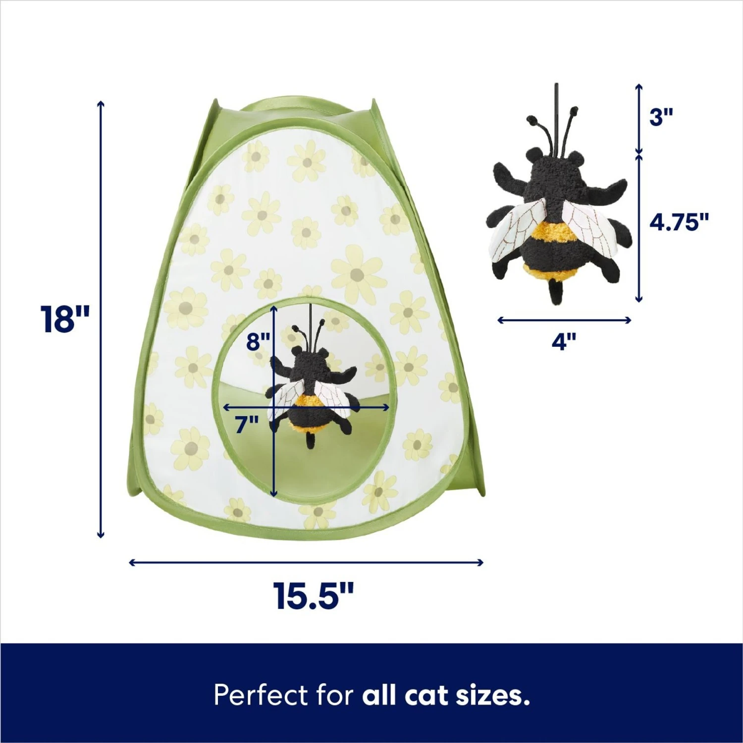 Frisco Spring Daisy Pop-Up Tent Cat Toy With Catnip - Image 2