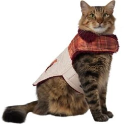 Frisco Medium Weight Fall Plaid Dog & Cat Coat