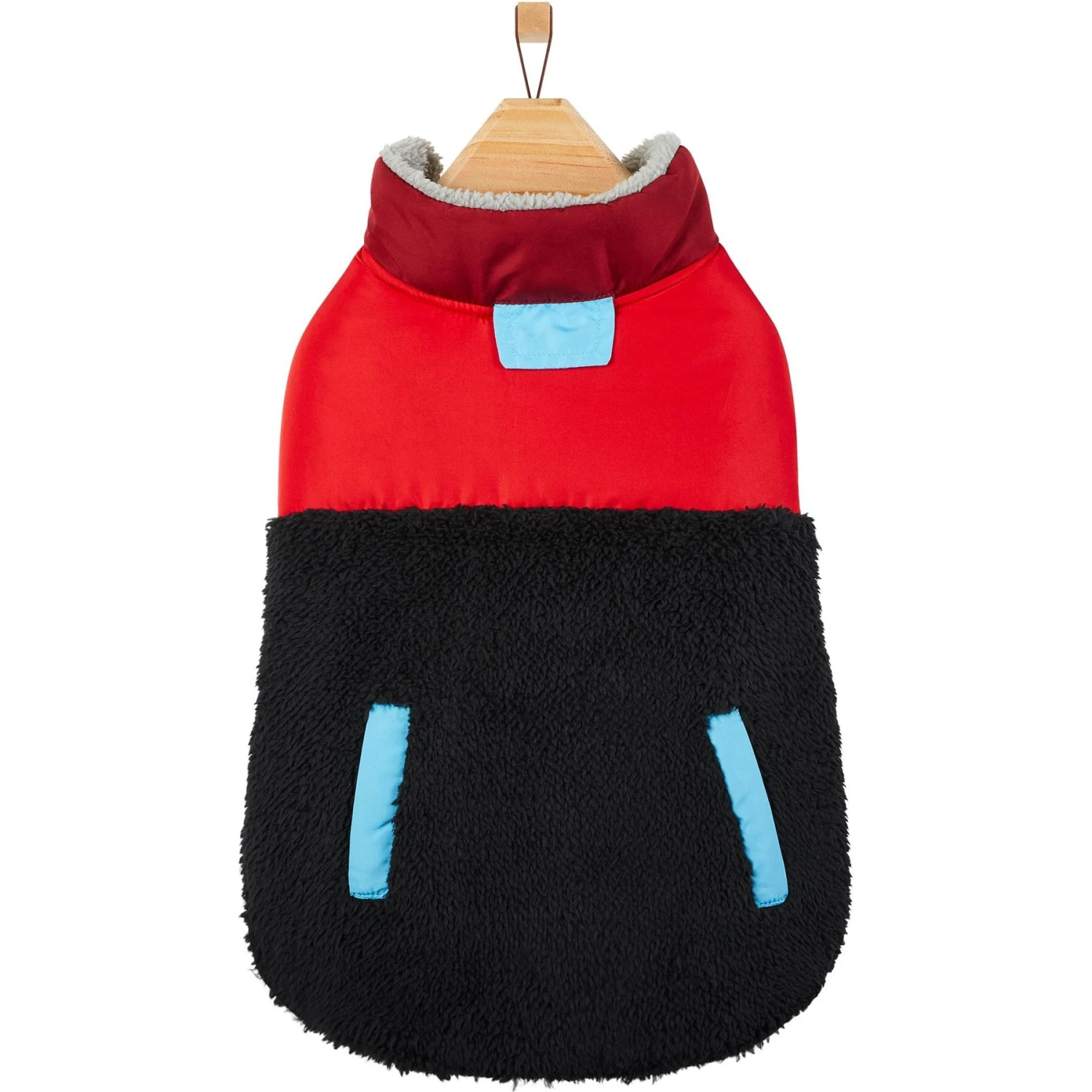 Frisco Medium Weight Retro Colorblock Mixed Media Dog & Cat Coat - Image 4