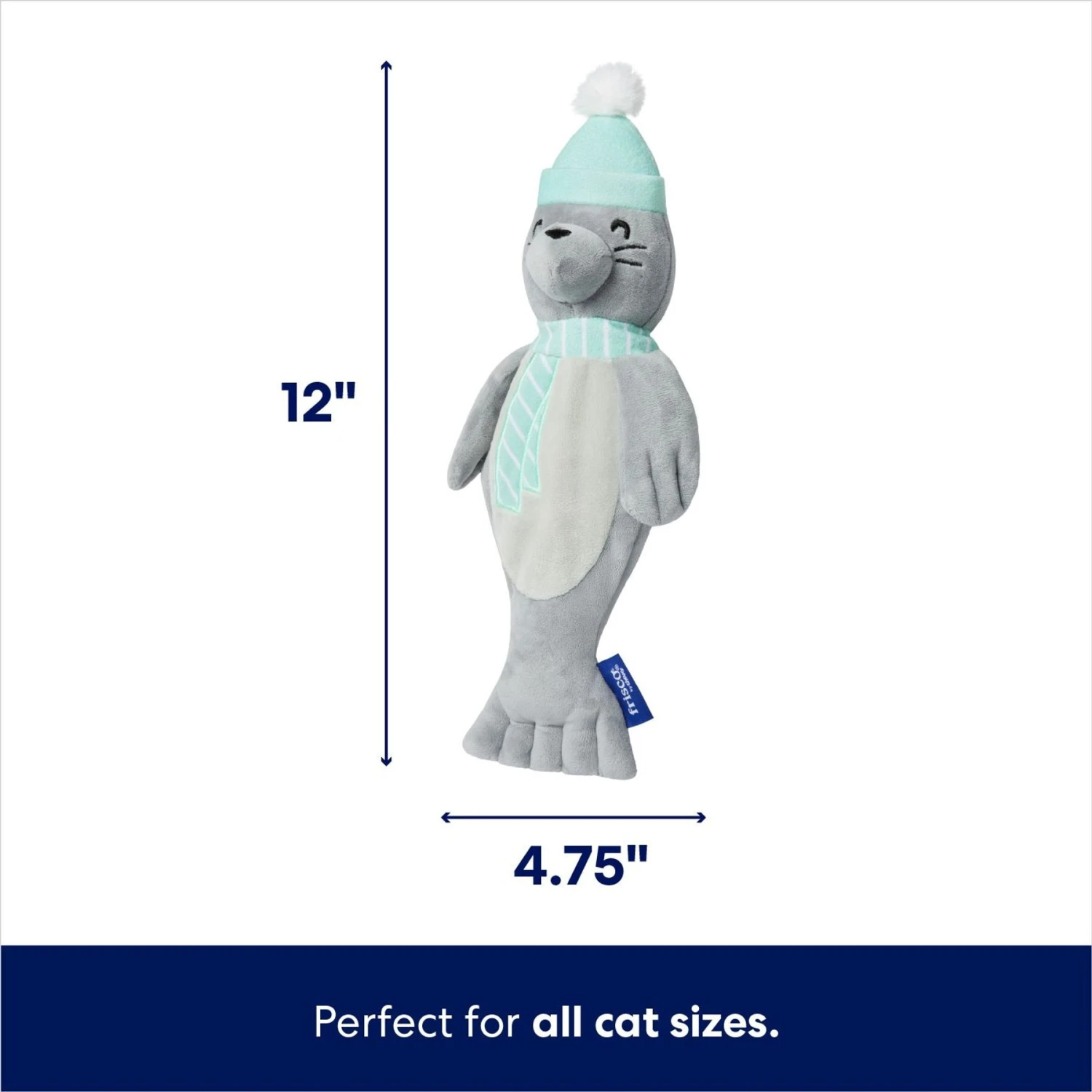 Frisco Holiday Interactive Flopping Seal Electronic Cat Toy With Catnip - Image 2