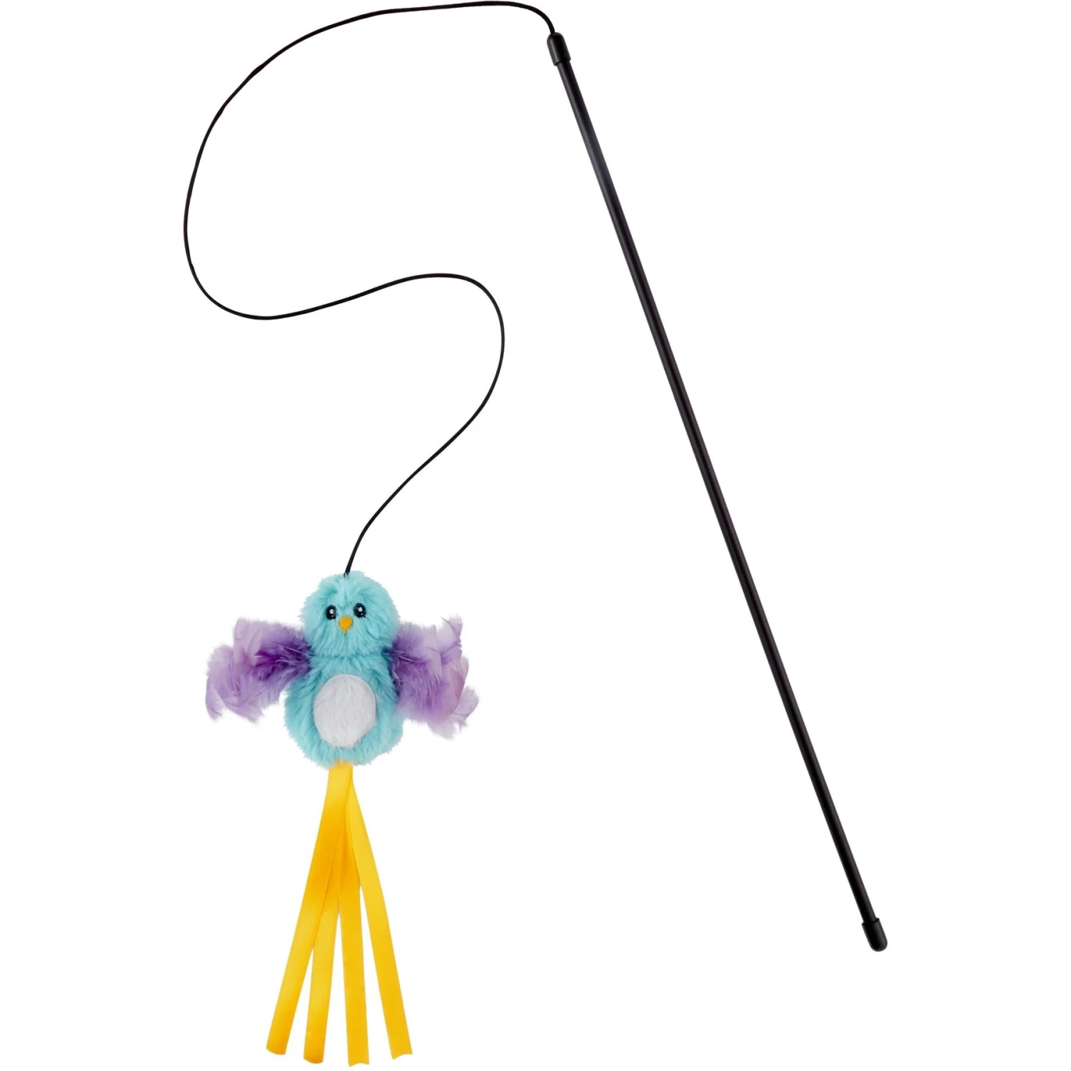 Frisco Fabric Teaser Wand Cat Toy & Frisco Bird With Feathers Teaser Wand Cat Toy With Catnip - Image 6